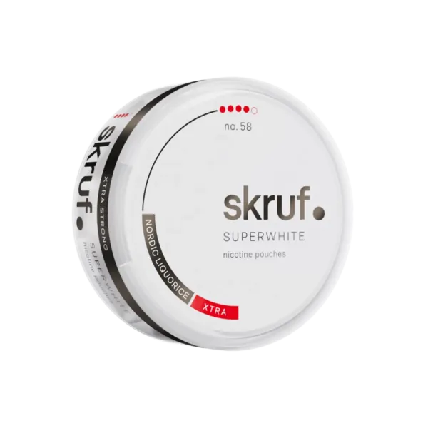 SKRUF SUPERWHITE NORDIC LIQUORICE EXTRA STRONG